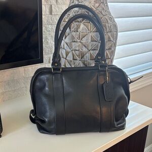 COACH  VINTAGE Black Leather Satchel